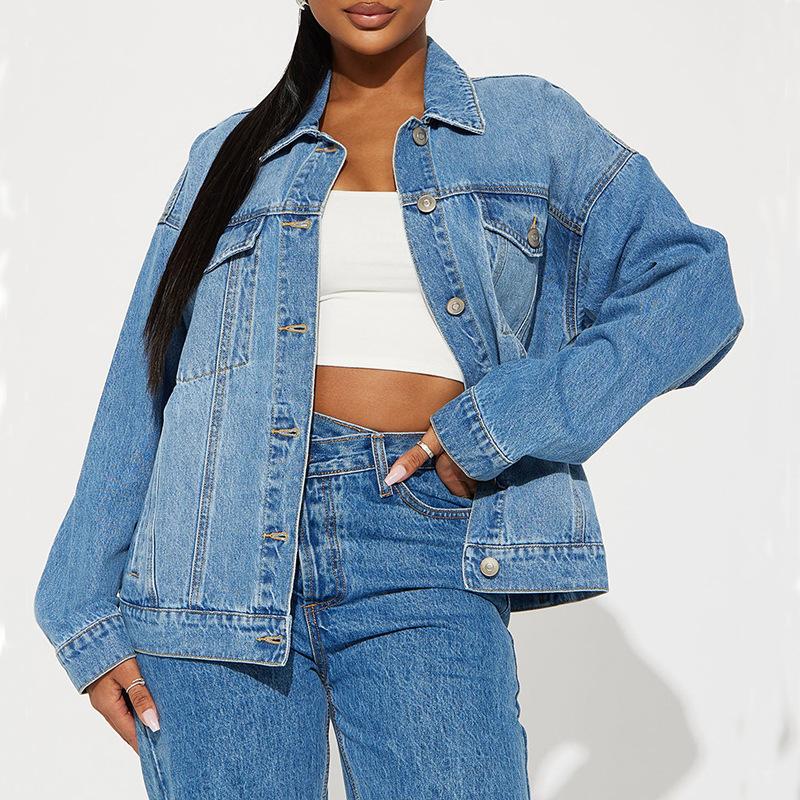 90S Trucker Jacket (Plus Size) Light Wash |  Womens Plus Size (14-26) Clothing Jean Jackets & Outerwear