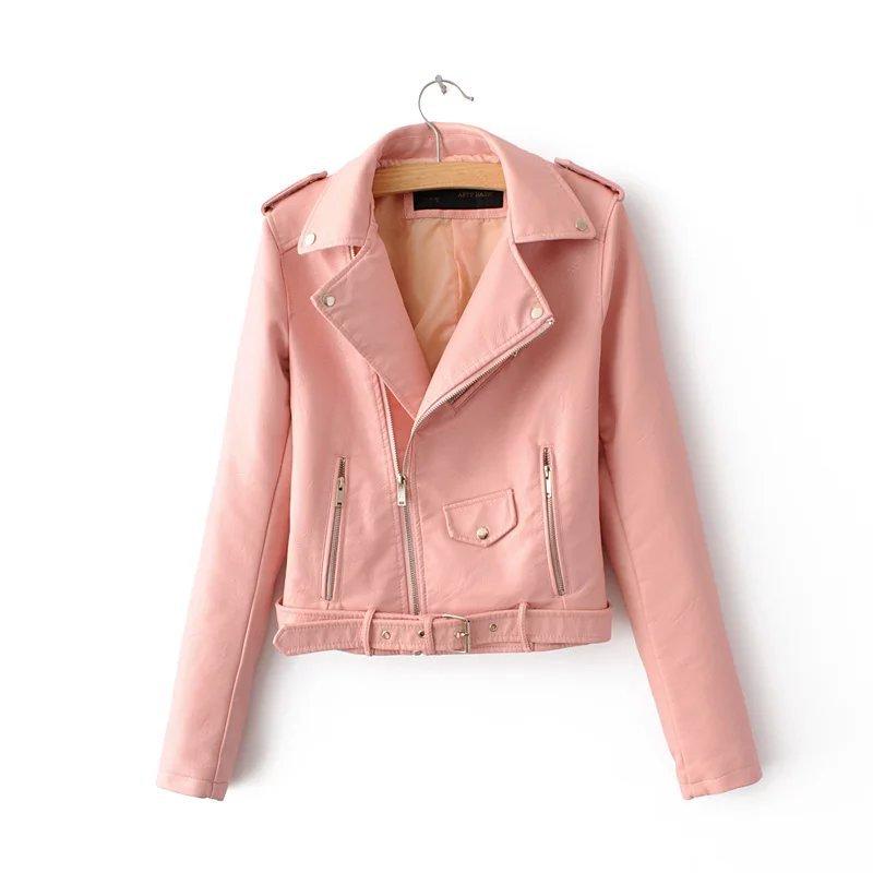 Belted Faux Leather Moto Jacket Pink |  Womens Jean Jackets & Outerwear Clothing Jean Jackets & Outerwear