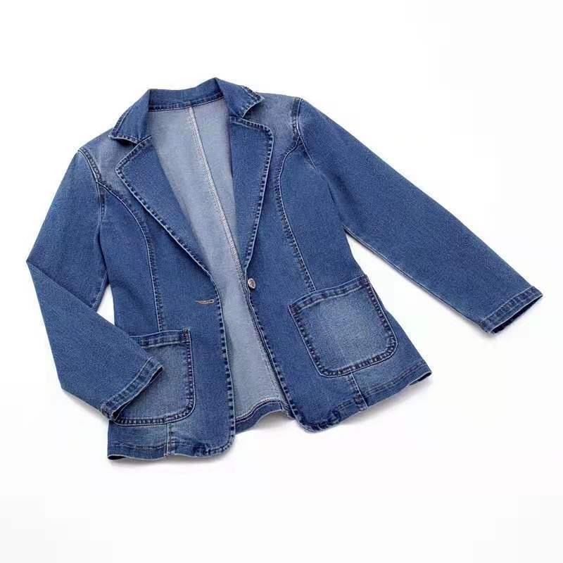 Denim Blazer Blue |  Womens Jean Jackets & Outerwear Clothing Blue