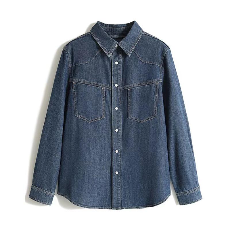 Donovan Western Shirt Dark Wash |  Womens Tops Clothing Dark Wash