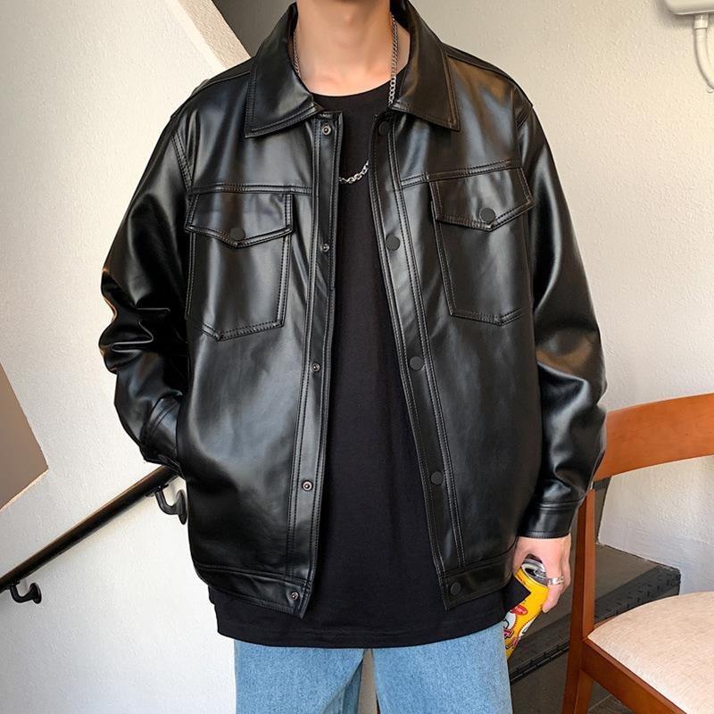 Faux Leather Trucker Jacket Black |  Mens Jean Jackets & Outerwear Clothing Black