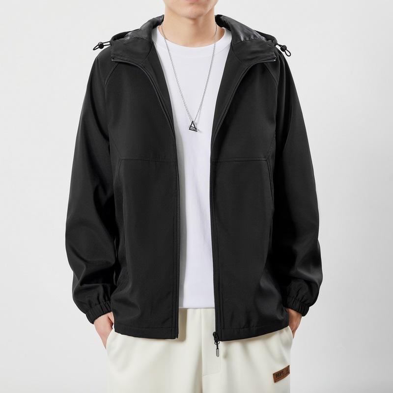 Hooded Rain Windbreaker Jacket  |  Mens Jean Jackets & Outerwear Clothing Jean Jackets & Outerwear