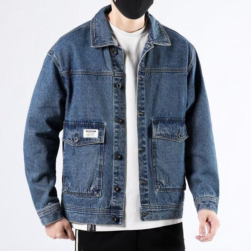 Japanese Denim Utility Trucker Jacket Medium Wash |  Mens Jean Jackets & Outerwear Clothing Jean Jackets & Outerwear