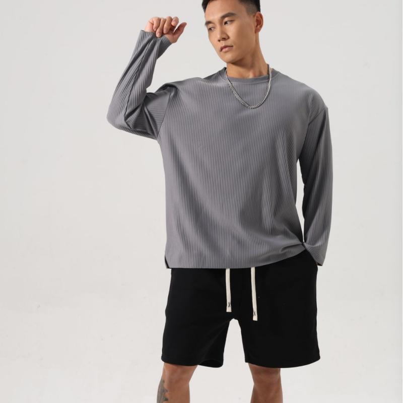 Long Sleeve Standard Fit Thermal Shirt Grey |  Mens Shirts & T-Shirts Clothing Grey