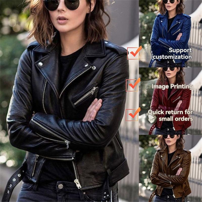 Longline Faux Leather Moto Jacket Black |  Womens Jean Jackets & Outerwear Clothing Black