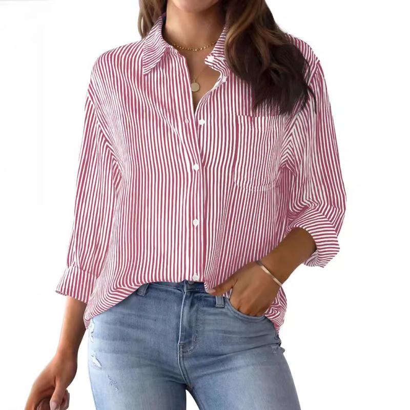 Pieced Lola Button Up Shirt Red |  Womens Tops Clothing Red