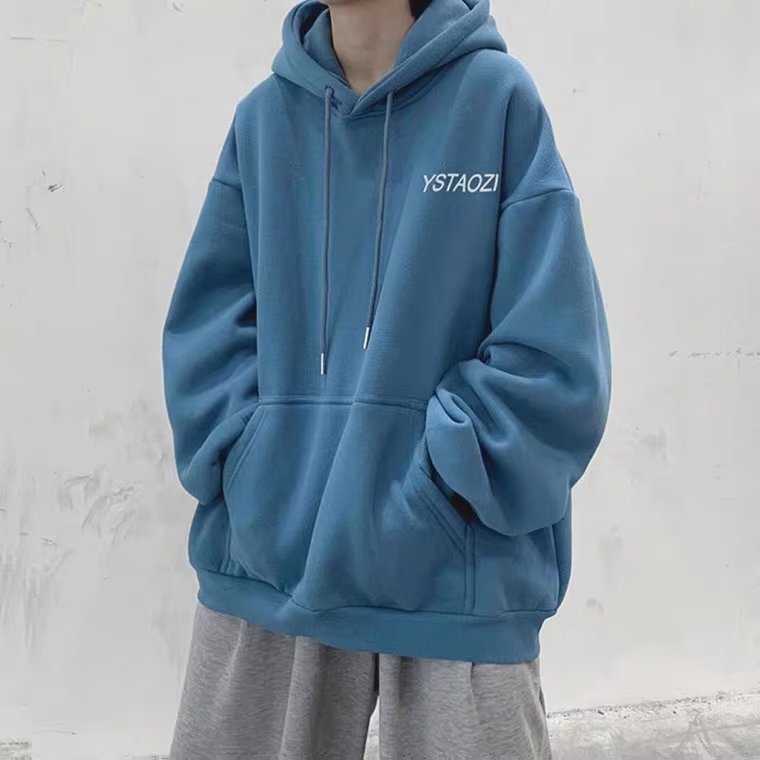 Relaxed Fit Graphic Hoodie Sweatshirt Blue |  Mens Sweaters & Sweatshirts Clothing Blue