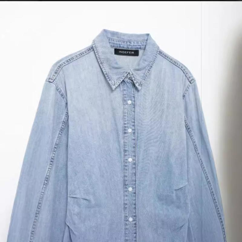 Classic Shirt Medium Wash |  Womens Tops Clothing Medium Wash